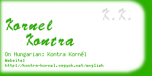 kornel kontra business card